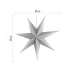 EMOS DCAZ08, LED papírcsillag, függeszthető, ezüst csillámporos középen, fehér, 60 cm, beltéri