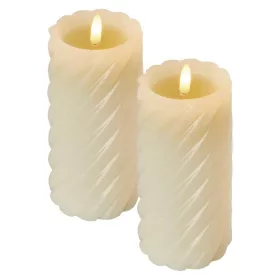   EMOS DCCV17, LED dekoráció – viaszgyertya 17 cm, 2x AAA, beltéri, meleg fehér, 2 db, távirányító