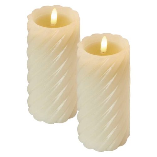 EMOS DCCV17, LED dekoráció – viaszgyertya 17 cm, 2x AAA, beltéri, meleg fehér, 2 db, távirányító