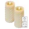 EMOS DCCV17, LED dekoráció – viaszgyertya 17 cm, 2x AAA, beltéri, meleg fehér, 2 db, távirányító