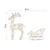 EMOS DCFC28, LED szán rénszarvasokkal – 47 cm, 3x AA, beltéri, meleg fehér, időzítő