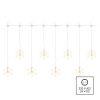 EMOS DCGW06, LED karácsonyi fényfüggöny – hópelyhek, 84 cm, beltéri, meleg fehér