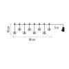 EMOS DCGW06, LED karácsonyi fényfüggöny – hópelyhek, 84 cm, beltéri, meleg fehér