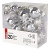 EMOS DCGW10, LED karácsonyi fényfüzér – ezüst gömb csillagokkal,1,9m, 2xAA, beltéri, meleg fehér, időz.