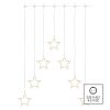 EMOS DCGW14, LED karácsonyi fényfüggöny – 7 csillag, 67x125cm, kültéri és beltéri, meleg fehér