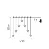 EMOS DCGW14, LED karácsonyi fényfüggöny – 7 csillag, 67x125cm, kültéri és beltéri, meleg fehér
