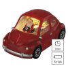 EMOS DCLW19, LED dekoráció – télapó autóval, 10 cm, 3x AA, beltéri, meleg fehér, időzítő