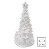 EMOS DCLW31, Kerámia LED-es fa hóemberekkel, 33,5 cm, 2x AA, meleg fehér, időzítő