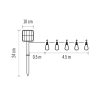 EMOS DCPV02, LED lánc napelemmel - 10x party égő, 5 m, kültéri és beltér, vintage