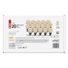 EMOS DCPW07, LED fényfüzér – 20x party égő, 7,6 m, kültéri és beltéri, meleg fehér