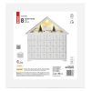 EMOS DCWW02, LED adventi naptár, fa, 35x33 cm, 2x AA, beltéri, meleg fehér, időzítő