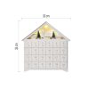 EMOS DCWW02, LED adventi naptár, fa, 35x33 cm, 2x AA, beltéri, meleg fehér, időzítő