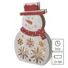 EMOS DCWW07, LED karácsonyi hóember, fa, 30 cm, 2x AA, beltéri, meleg fehér, időzítő