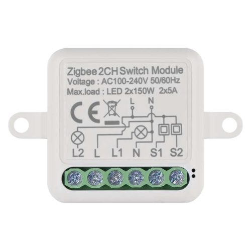 EMOS H5102, GoSmart kapcsolómodul IP-2102SZ, ZigBee, 2 csatornás