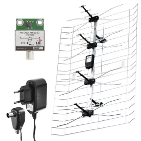   EMOS J0666, Kültéri antenna EM-030, 0–100 km, DVB-T2, DAB, LTE/4G szűrő