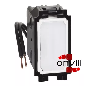   Bticino Living Now Keresztkapcsoló Fehér Fényjelzéssel 10AX, 1 Modulos, 250V, Rugós