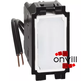   Bticino Living Now Keresztkapcsoló Kék Fényjelzéssel 10AX, 1 Modulos, 250V, Rugós