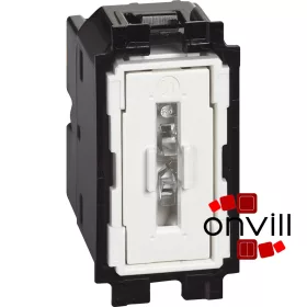   Bticino Living Now Egypólusú Nyomó 10 AX, 1 Modulos, 250V, Rugós