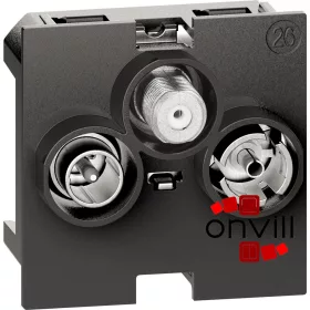   Bticino Living Now TV-RD-SAT Aljzat, Csillagpontos, 1,5 dB, 2 Modulos