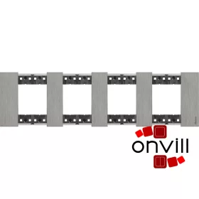 Bticino Living Now, 4X2 Modulos Keret, Steel