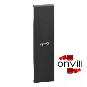   Bticino Living Now Fényjelzős Billentyű, Kulcsjellel, 1 Modulos, Fekete