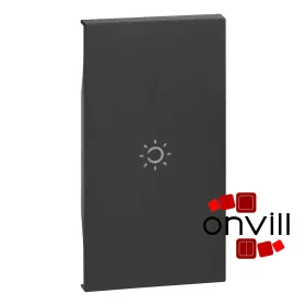   Bticino Living Now Fényjelzős Billentyű, Lámpajellel, 2 Modulos, Fekete