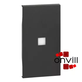   Bticino Living Now Fényjelzős Billentyű, Erős Fényű, 2 Modulos, Fekete