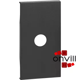   Bticino Living Now TV Aljzat és Vakfedél Burkolat, 2 Modulos, Fekete