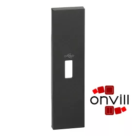   Bticino Living Now Elővezetékezett USB Burkolat, 1 Modulos, Fekete