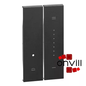   Bticino Living Now Nyomógombos Fényerőszabályzó Burkolat, 2 Modulos, Fekete