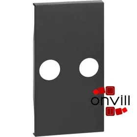   Bticino Living Now TV Csatlakozó Aljzat Burkolat, 2 Modulos, Fekete