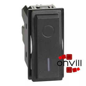   Bticino Living Now Kétpólusú Kapcsoló 16 AX, Fényjelzéssel, 250V, 1 Modulos, Csavaros