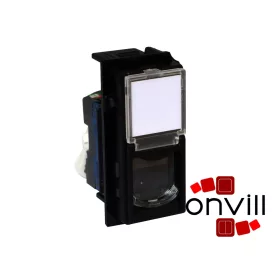   Bticino Living Now 1XRJ45 Cat.6 UTP Csatlakozóaljzat, 1 Modulos, Fekete