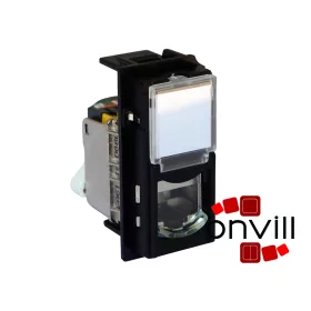   Bticino Living Now 1XRJ45 Cat.6A UTP Csatlakozóaljzat, 1 Modulos, Fekete