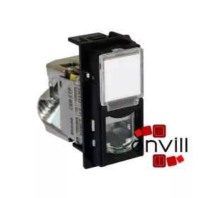   Bticino Living Now 1XRJ45 Cat.6A STP Csatlakozóaljzat, 1 Modulos, Fekete