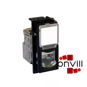   Bticino Living Now 1XRJ45 Cat.6 STP Csatlakozóaljzat, 1 Modulos, Fekete