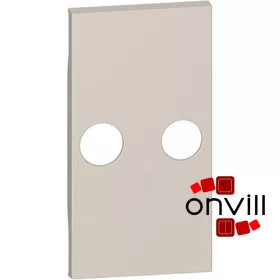   Bticino Living Now TV Csatlakozó Aljzat Burkolat, 2 Modulos, Homok