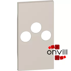   Bticino Living Now TV-RD-SAT Csatlakozó Aljzat Burkolat, 2 Modulos, Homok