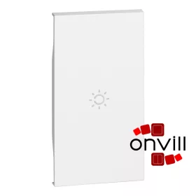   Bticino Living Now Fényjelzős Billentyű, Lámpajellel, 2 Modulos, Fehér