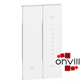   Bticino Living Now Nyomógombos Fényerőszabályzó Burkolat, 2 Modulos, Fehér