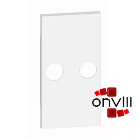   Bticino Living Now TV Csatlakozó Aljzat Burkolat, 2 Modulos, Fehér