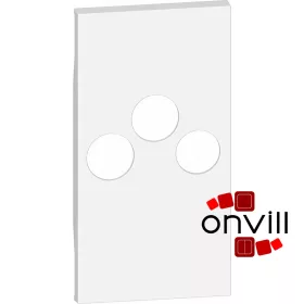   Bticino Living Now TV-RD-SAT Csatlakozó Aljzat Burkolat, 2 Modulos, Fehér