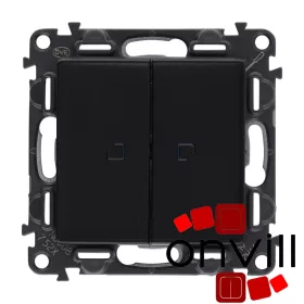   Legrand LB752005J, Valena Life Csillárkapcsoló Jelzőfénnyel, 10 AX, Fekete