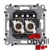 Legrand LB753045, Valena Life 2XRJ45 Cat.6A UTP Informatikai Csatlakozóaljzat, Fekete