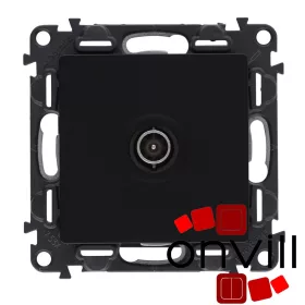   Legrand LB753051, Valena Life TV Aljzat, Csillagpontos (Végzáró), 1,5 dB, Fekete