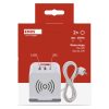 EMOS P0222CQ, Hosszabbító - kocka 2 m / 2 aljzat / fehér / 2×USB-A+1×USB-C+Qi / 1,5 mm2