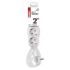 EMOS P0422, Hosszabbító 2 m  /  4 aljzat  /  fehér  /  PVC  /  1 mm2