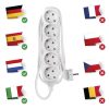 EMOS P0521R, Hosszabbító 1,5 m / 5 aljzat / fehér / PVC / 1,5 mm2