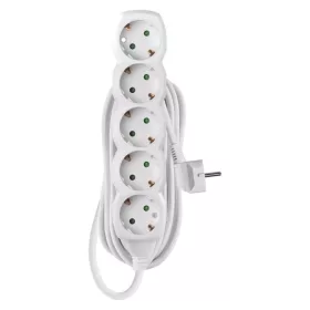   EMOS P0525R, Hosszabbító 5 m / 5 aljzat / fehér / PVC / 1,5 mm2