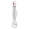 EMOS P0621, Hosszabbító 1,4 m  /  6 aljzat  /  fehér  /  PVC  /  1 mm2